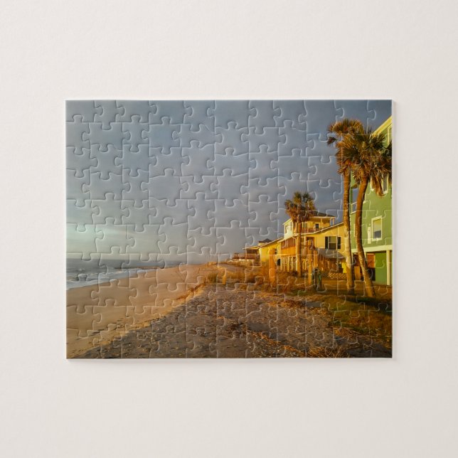 Edisto Island Beach South Carolina. Jigszle Puzzle Pussel (Horisontell)