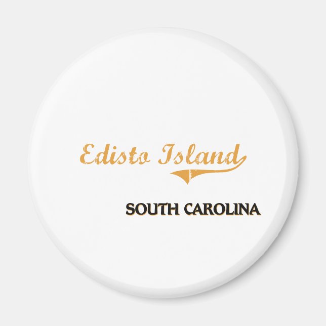 Edisto Island South Carolina Classic Magnet (Framsidan)