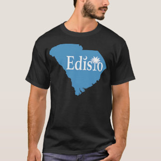 Edisto Island South olina State Outline Coastal Bl T Shirt