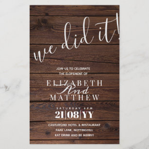 EDIT-TEXT FÖR Rustik Elopement Wedding Reception