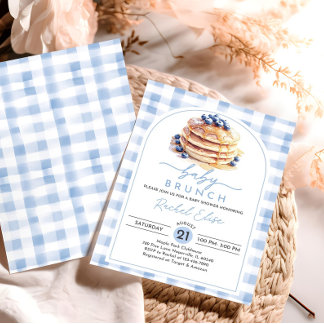 Edita-inbjudan till babyvisaren i Blueberry Baby Inbjudningar