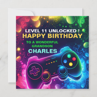 EDITABEL tonåring Födelsedag Spelson Julkort