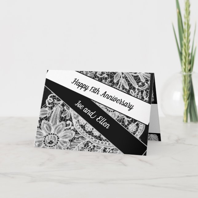 Editable 13:e Bröllop-årsdagen, Kort (Framsida)