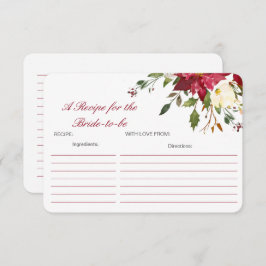 Editable A Recipe for the Bride-to-be Card Tilläggskort