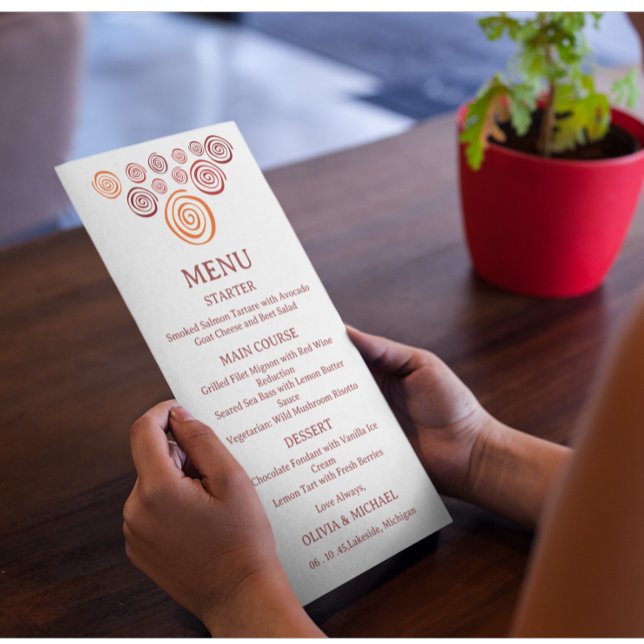 Editable Abstract African Shape Ethnic Wedding  Meny (Skapare uppladdad)