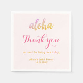 Editable Aloha Tropical Möhippa Pappersservett