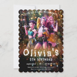 Editable Anime Birthday Invitation Inbjudningar