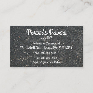 Editable Asphalt Pavers Visitkort