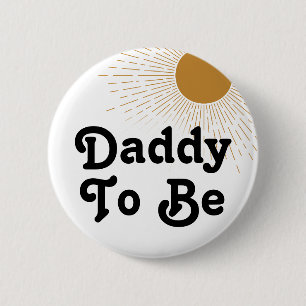 Editable Baby Shower pappa ska vara Knapp