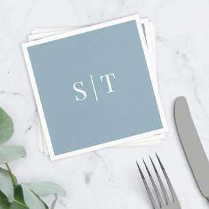 Editable Background Färg Bröllop Monogram Napkins Pappersservett