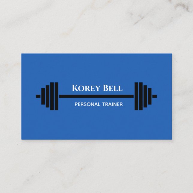Editable Barbell Personal Trainer Visitkort (Framsida)