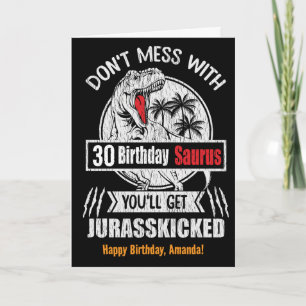 Editable Bday Saurus för hennes eller hans födelse Kort