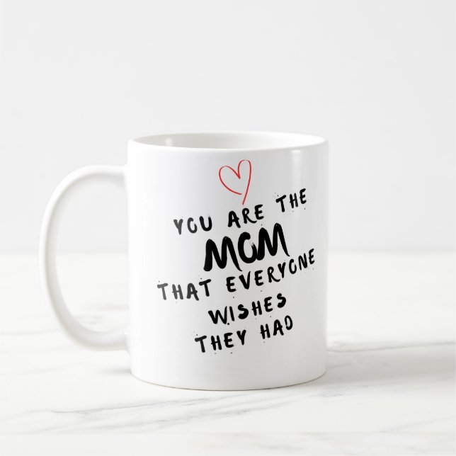 Editable Black and White Mother's Day Coffee Mug Kaffemugg (Vänster)