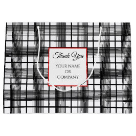 Editable Black White Glen Play Mönster Gift Bag