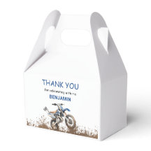 Editable Blue Motorcycle Dirt Bike, Födelsedagsfes