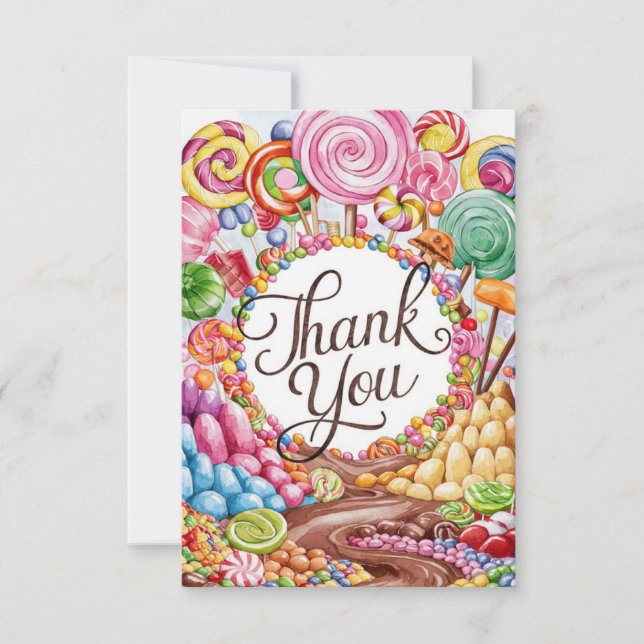 Editable Boho Candyland tack du kort (Framsida)