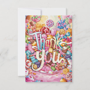 Editable Boho Candyland tack du kort