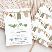 Editable Boho Det är en pojkvän-Barnkläder-babysko