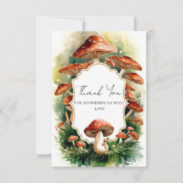 Editable Boho Mushroom Baby Shower Tack Kort