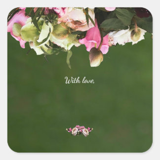 Editable Botanical Gift Tags | Elegant Stickers Fyrkantigt Klistermärke