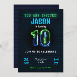 Editable Boy Birthday-inbjudan Inbjudningar