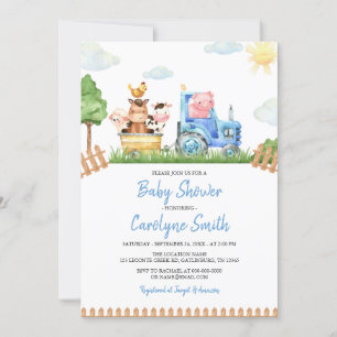 Editable Boy Boskap Baby Shower-inbjudan Inbjudningar
