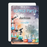 Editable Boy Science Födelsedagsfest Inbjudningar<br><div class="desc">Editable Boy Science Födelsedagsfest inbjudan</div>