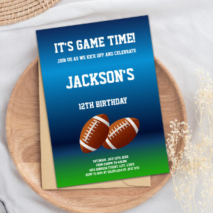 Editable Boys Game Day Sports Party Inbjudan