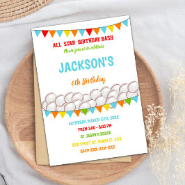 Editable Boys Sports Party Inbjudan for Little Slu