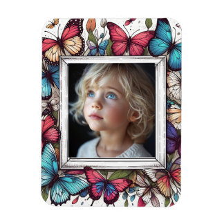 Editable Butterflies Photo Ram Magnet