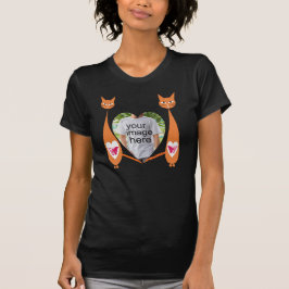 Editable Cat Kärlek Heart Anpassad design T Shirt