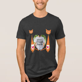Editable Cat Kärlek Heart Anpassad design T Shirt
