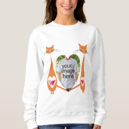 Editable Cat Kärlek Heart Anpassad design T Shirt