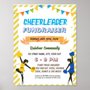 Editable CheerLedare Fundraiser Flyer Poster