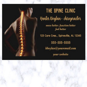 Editable Chiropractor Visitkort