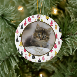 Editable Christmas Pet Photo Decoration Julgransprydnad Keramik