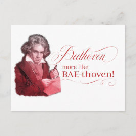 EDITABLE ClassiLE Music w/ Beethoven Valentine Helg Vykort