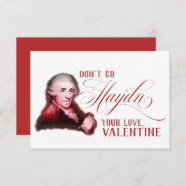 EDITABLE ClassiLE Music w/ Haydn Valentine Card Inbjudningar