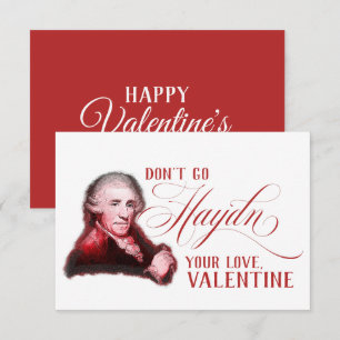 EDITABLE ClassiLE Music w/ Haydn Valentine Card Inbjudningar