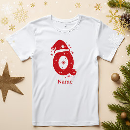 Editable Color Christmas Monogram Custom Name T Shirt