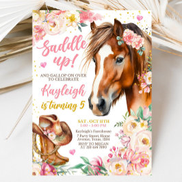 Editable Cowgirl Birthday-inbjudan Mall Girl