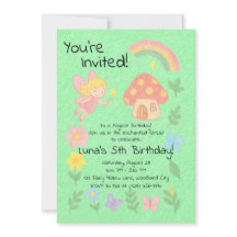 Editable Crayon Stil - Fairy Mushroom Forest