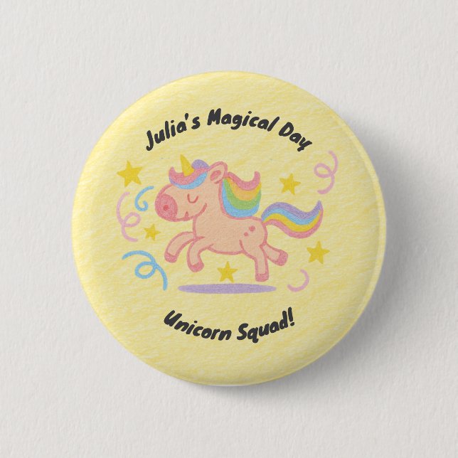 Editable Crayon Style – Unicorn Dream Sparkle Knapp (Framsida)