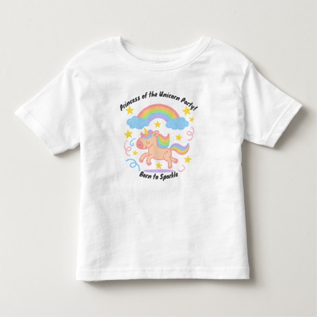Editable Crayon Style – Unicorn Dream Sparkle T Shirt (Framsida)