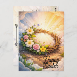 Editable Crown of Thorns Easter Postcard Vykort