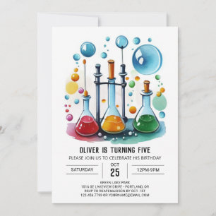 Editable Discovery Posts Birthday Inbjudningar