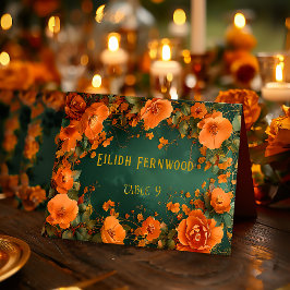 Editable Druid Backe Autumn Bröllop Place Card Bordsnummer