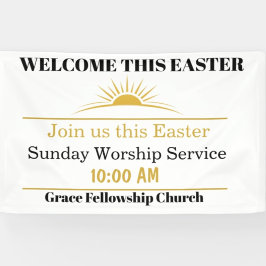 Editable Easter Church Welcome Banner