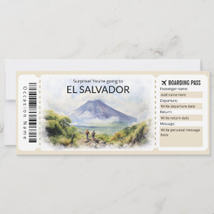 Editable El Salvador Flygplan biljett, Salvador Re Inbjudningar