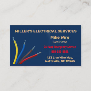 Editable Electrician-Affärskort Visitkort